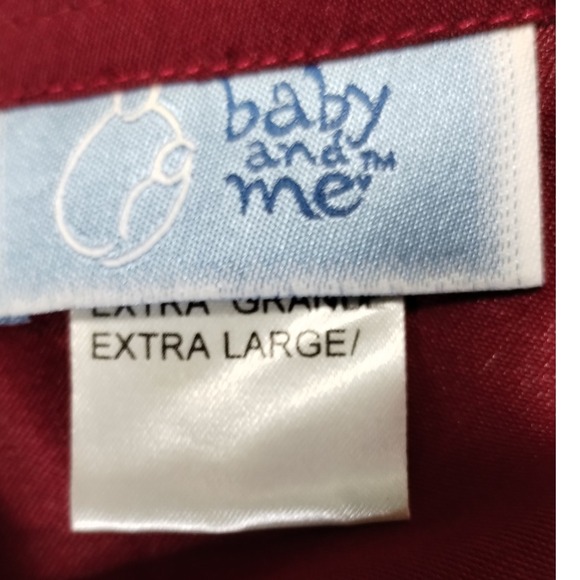 Baby and Me Burgundy Button Down Shirt Blouse Women's XL NWT with double pockets - Picture 5 of 12